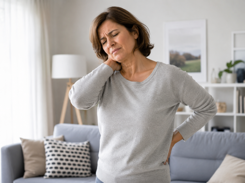 Mujer con dolor generalizado por fibromialgia